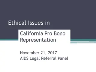 Ethical Issues in California Pro Bono Representation