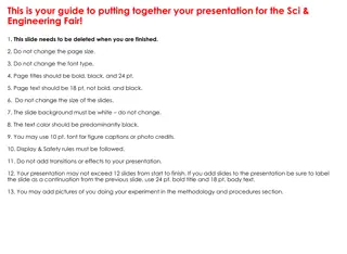 Putting Together Your Presentation for Sci. & Engineering Fair