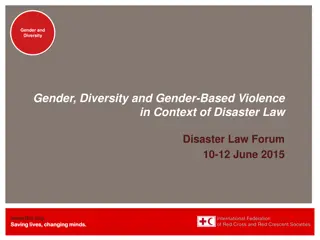 Gender, Diversity, and Disaster Law Forum - IFRC Approach