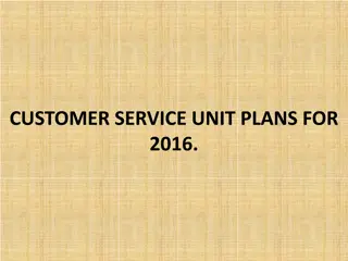 Customer Service Unit Plans for 2016