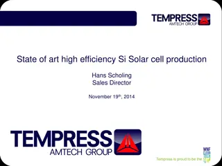 High Efficiency Si Solar Cell Production by Tempress Systems