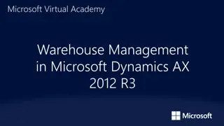 Warehouse Management in Microsoft Dynamics AX 2012 R3 Module 1 Overview
