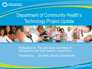 Georgia Department of Community Health Technology Project Update