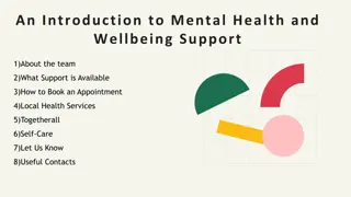 Mental Health and Wellbeing Support Overview