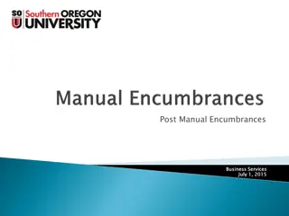 Managing Encumbrances for Business Services on July 1, 2015
