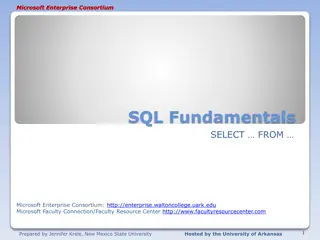 SQL Fundamentals: Microsoft Enterprise Consortium