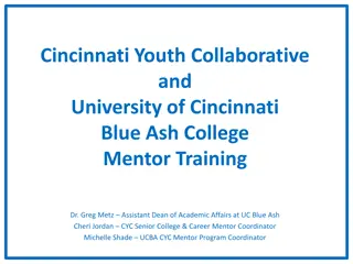 College Mentoring Training and Objectives