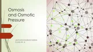 Osmosis and Osmotic Pressure