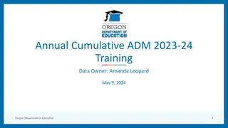 Oregon Department of Education Annual Cumulative ADM 2023-24 Training Data
