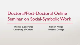 Online Seminar on Social-Symbolic Work: Key Ideas and Perspectives