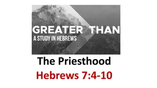 The Priesthood and Jesus: A Comparison of Superiority