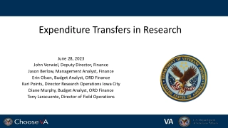 Expenditure Transfers in Research