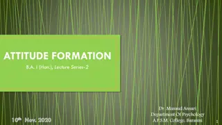Attitude Formation and Classical Conditioning in Psychology Lecture Series