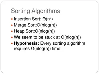 Sorting Algorithms and Lower Bounds
