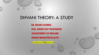 Dhvani Theory: A Study by Dr. Madhu Kamra and Anandvardhana