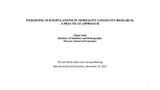 Practical Approach to Weighting Sub-Populations in Mortality Research