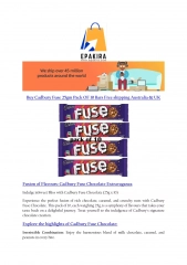 Buy Cadbury Fuse 25gm Pack OF 10 Bars Free shipping Australia & UK