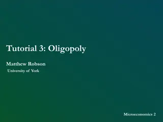 Oligopoly Equilibrium Comparison & Cournot vs. Bertrand