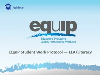 EQuIP Student Work Protocol - Reviewers' Development Goals