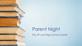 Parent Night & Pre-AP: Helping Your Child Succeed