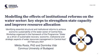 Enhancing Water Sector in Central Asia through Institutional Reforms