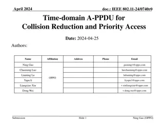 Time-domain A-PPDU for Collision Reduction and Priority Access