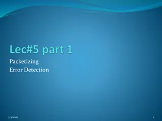 Data Link Layer and Packetization
