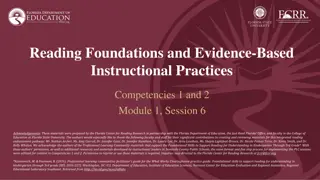 Reading Foundations and Evidence-Based Instructional Practices