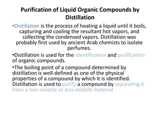 Liquid Organic Compound Purification by Distillation