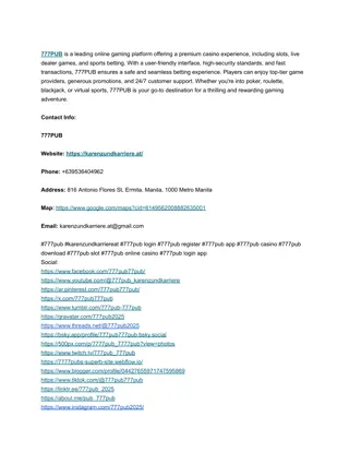 777PUB – The Ultimate Online Gaming and Betting Platform