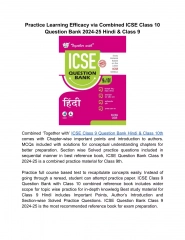 Together with ICSE Question Bank Class 9 2024-25 Hindi with solution
