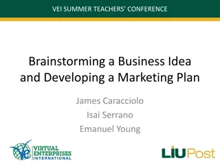 Developing a Marketing Plan for VEI Summer Teachers' Conference
