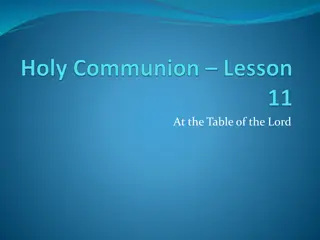 Delving into the Eucharistic Meal