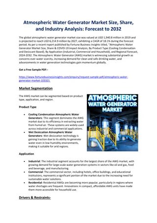Atmospheric Water Generator Market Share, Size, and Industry Analysis, 2032