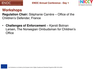 ENOC Annual Conference - Day 1 Workshops on Regulation Challenges and Strategies