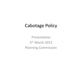 Cabotage Policy and Coastal Shipping Analysis
