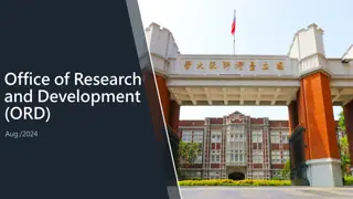 Office of Research and Development (ORD) - Responsibilities and Projects