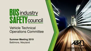 Vehicle Technical Operations Committee Summer Meeting 2019