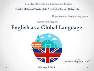 English as a Global Language: Statistics, Reasons, and Facts