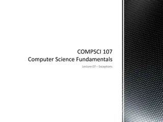 Handling Exceptions in Computer Science Fundamentals