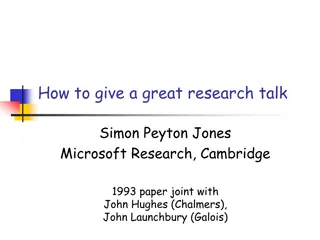 How to Give a Great Research Talk: Tips for Engaging Your Audience