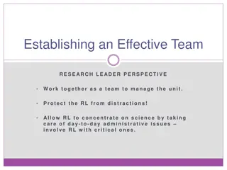 Effective Team Building Strategies for Research Leaders and Program Support Assistants