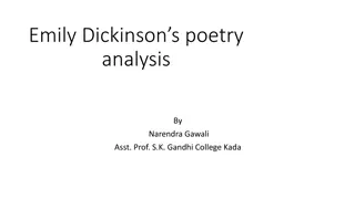 Analysis of Emily Dickinson's Poetry by Narendra Gawali, Asst. Prof.
