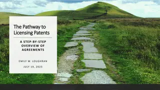 Pathway to Licensing Patents - Step-by-Step Overview of Agreements
