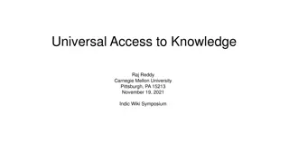 Universal Access to Knowledge Symposium & History of Encyclopedias Report