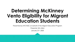 Determining McKinney Vento Eligibility for Migrant Education Students