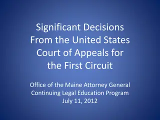 Landmark Decisions in First Circuit Court of Appeals