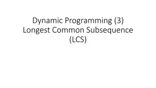 Longest Common Subsequence in Dynamic Programming