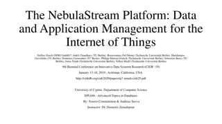 The NebulaStream Platform: Data and Application Management for IoT
