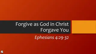 Forgive as God in Christ Forgave You